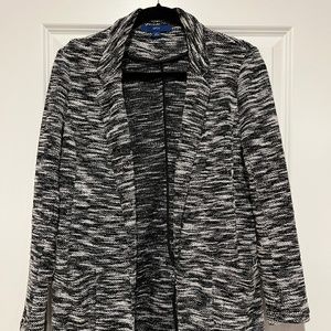 Black and White Woven Blazer